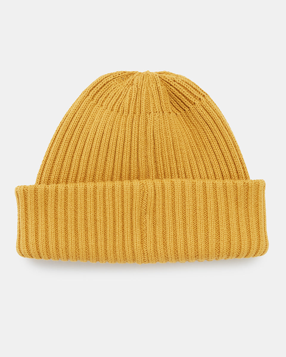 Double - Layered Short Ribbed Organic Cotton Beanie for Chilly Weather and Hair Taming