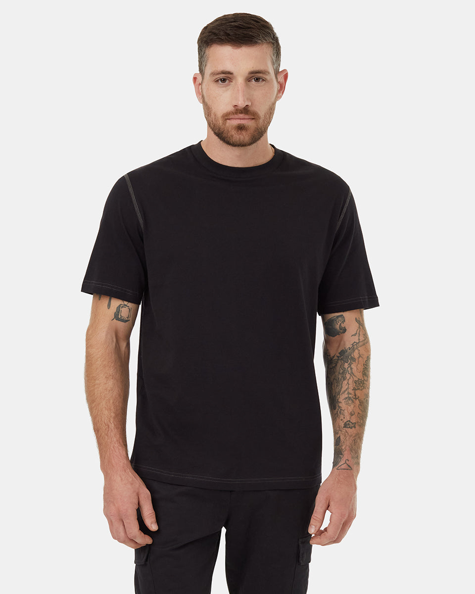 100% Organic Cotton Relaxed T-Shirt with Contrasting Seam Thread