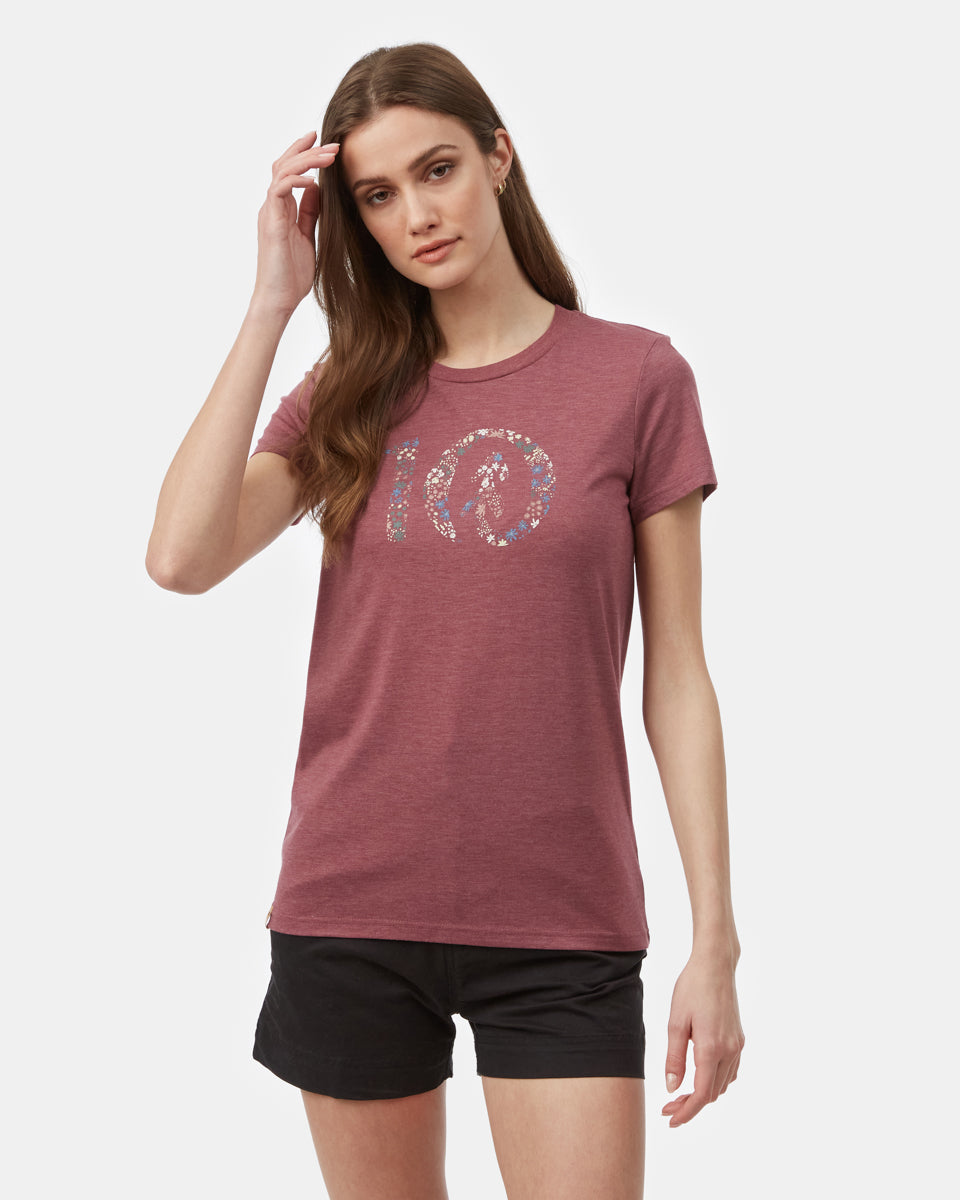 Wildfields Sustainable Floral Pattern Ten-Tree Planting T-Shirt