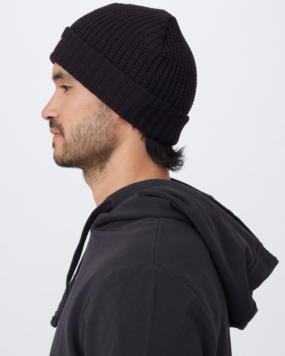 Breathable Organic Cotton Cork Patch Beanie for Cold Weather