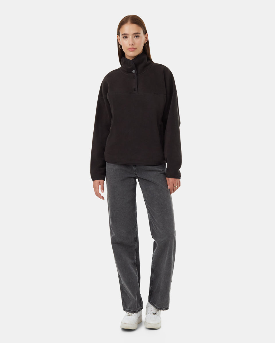 Lightweight Cozy Recycled 1/4 Snap MicroFleece