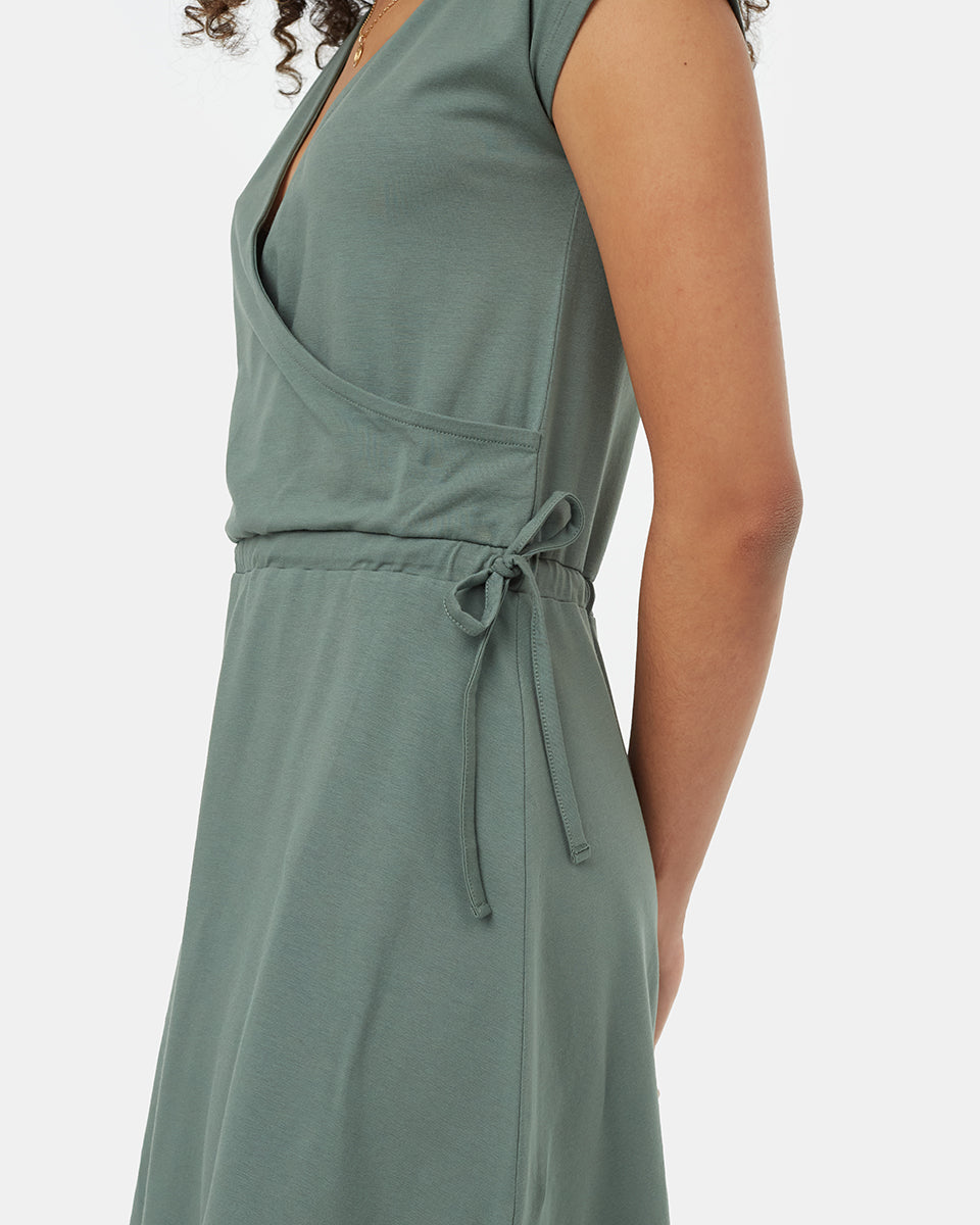 Ethically Made Summer Knit Wrap Dress for Women