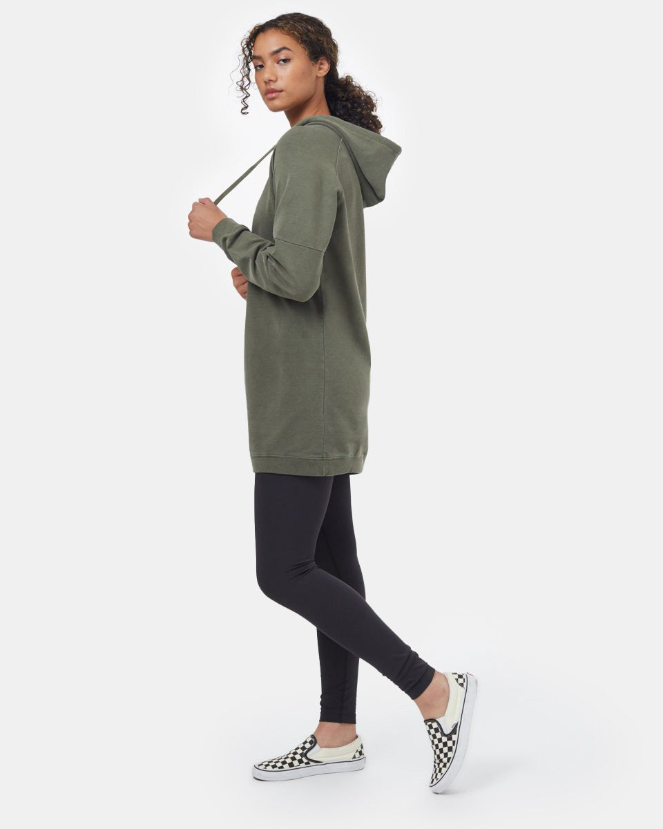 Extra Large French Terry Pullover Hooded Dress - A Fashionable Women's Apparel