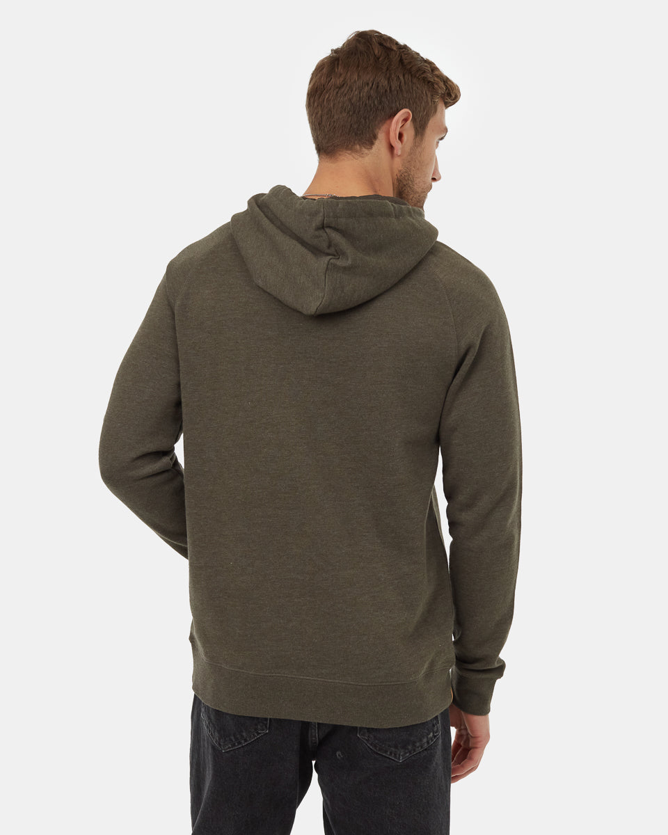 Sustainable Henley - Style Oberon Organic Cotton and Recycled Polyester Hoodie