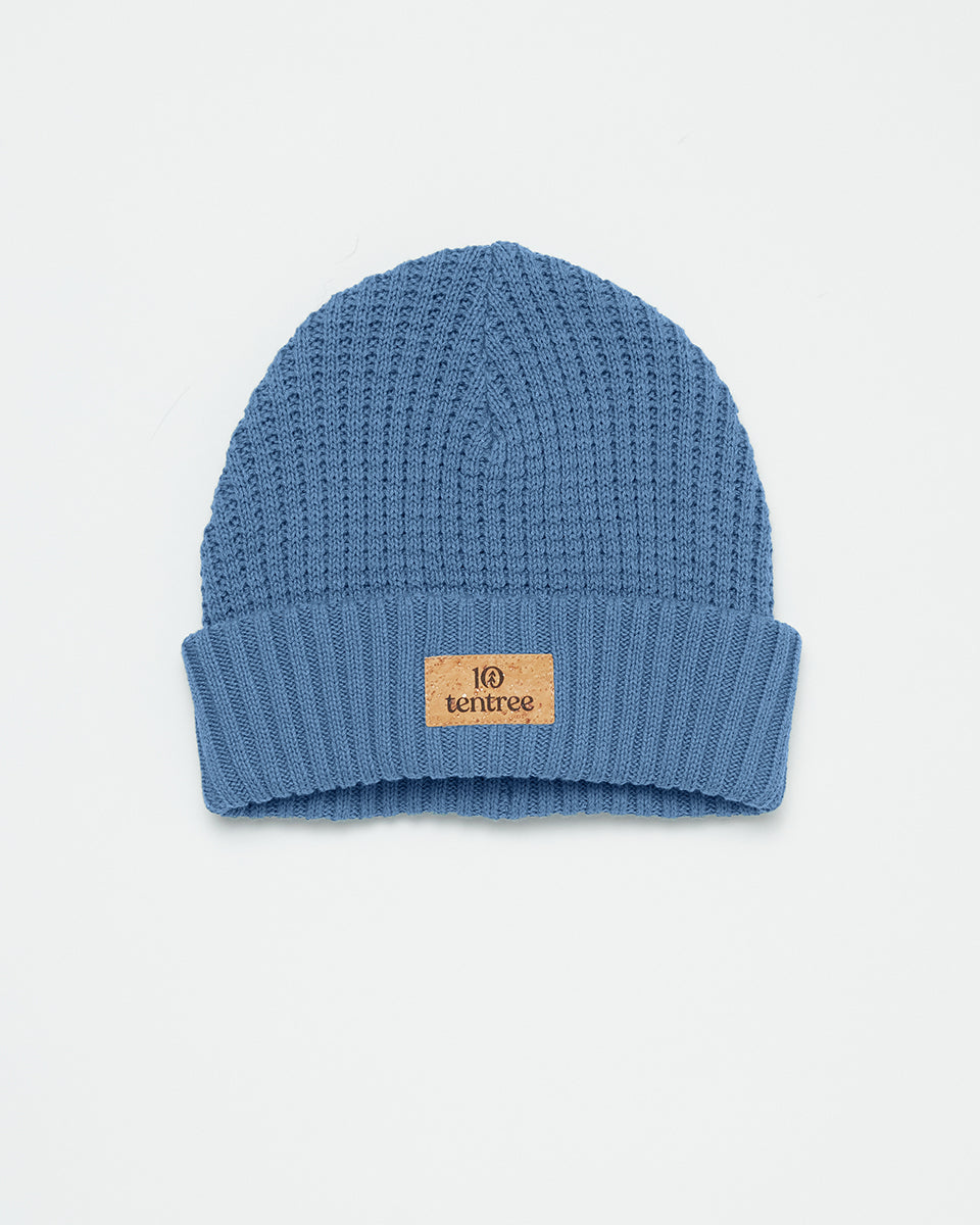 Breathable Organic Cotton Cork Patch Winter Beanie for Cold Weather