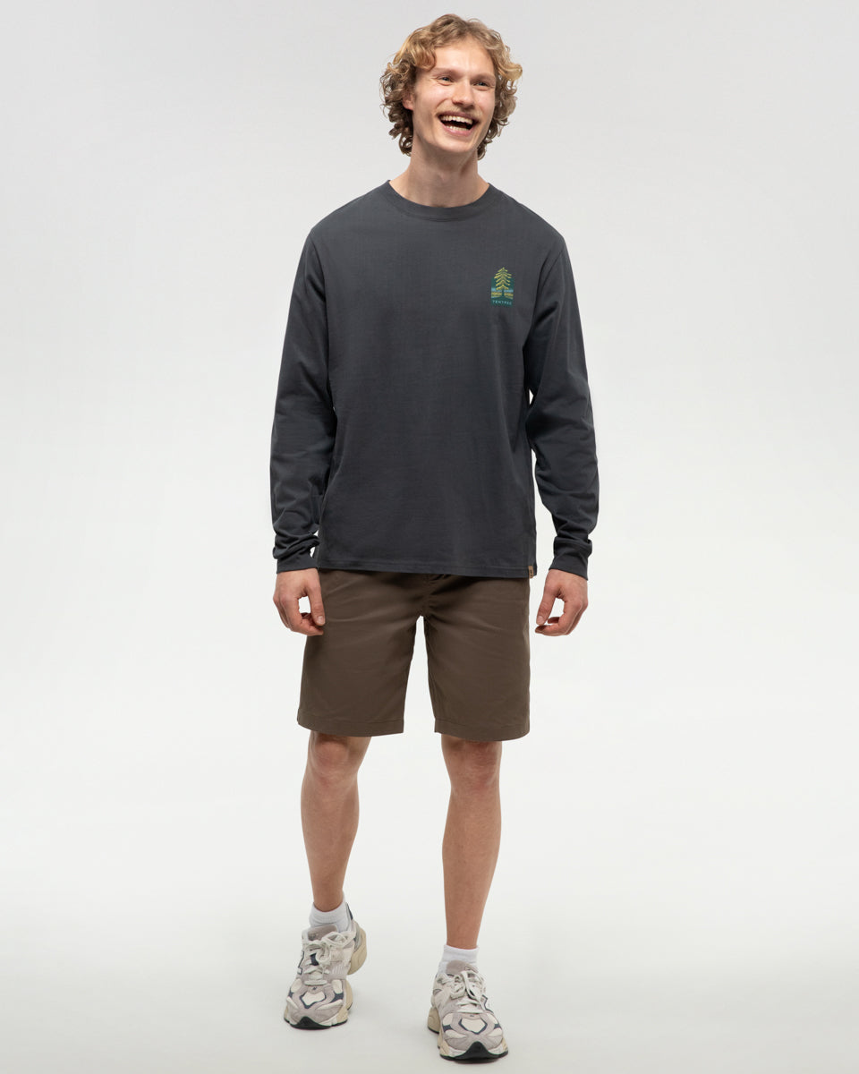 Soft and Comfortable Regenerative Organic Cotton Emerald Edge Long - Sleeve Top