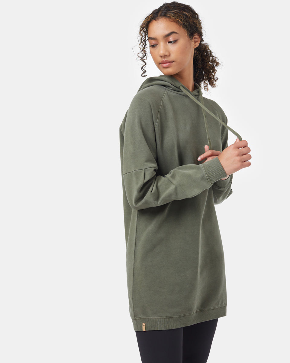 Extra Large French Terry Pullover Hooded Dress - A Fashionable Women's Apparel