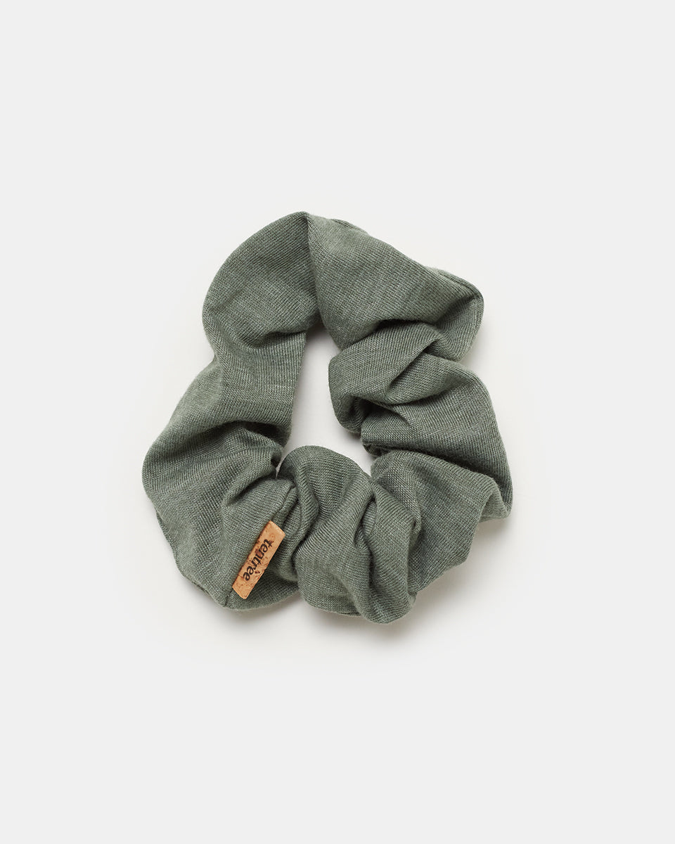 Eco-Friendly Upcycled TreeBlend Fabric Hair Scrunchies for Fashionable Hairstyles