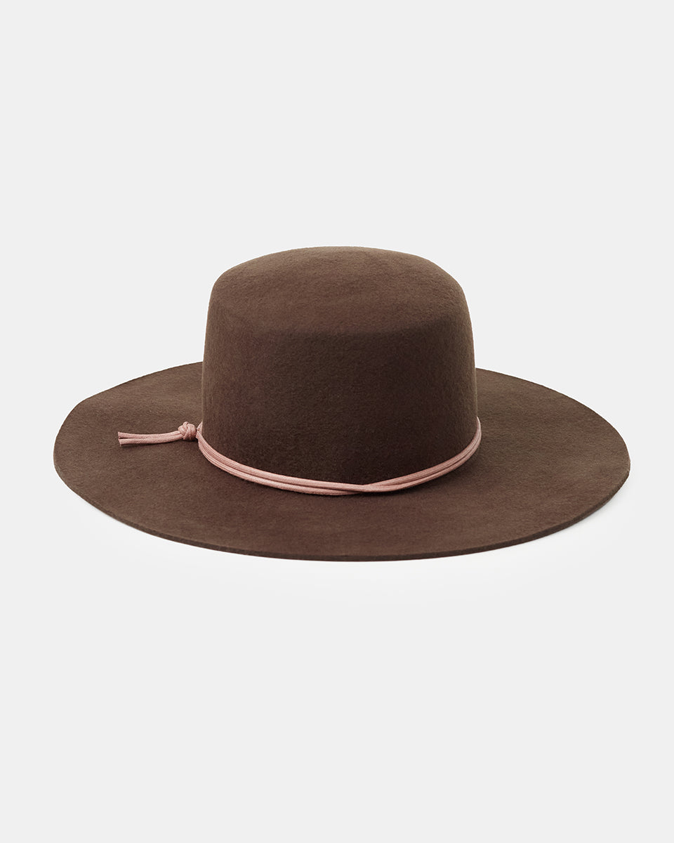 Sustainable Harlow Boater Style Recycled Wool Hat for Accessories