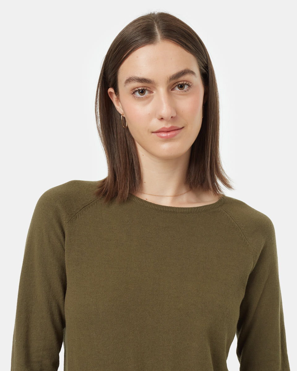Eco - Friendly 100% Organic Cotton Asymmetrical Highline Acre Sweater
