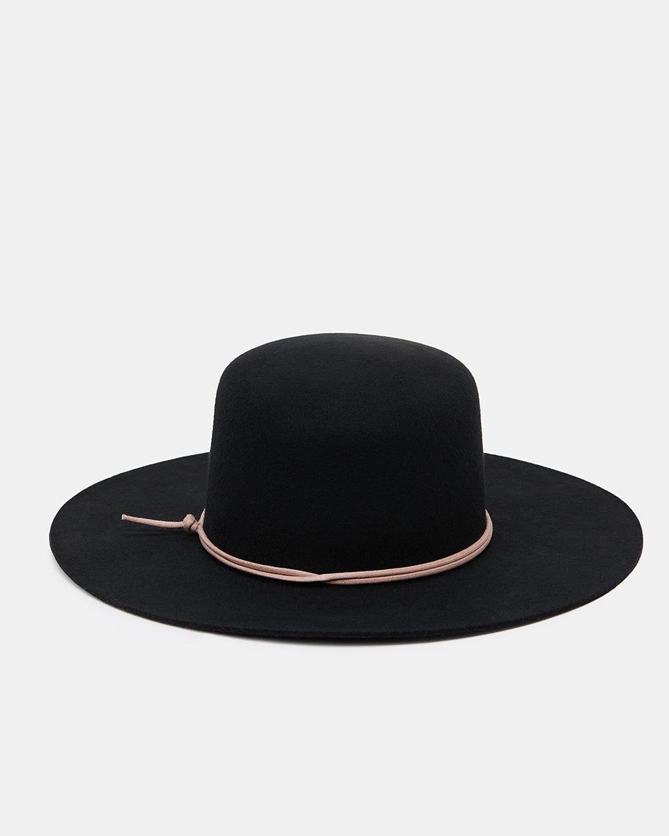 Sustainable 100% Recycled Wool Structured Harlow Boater Hat