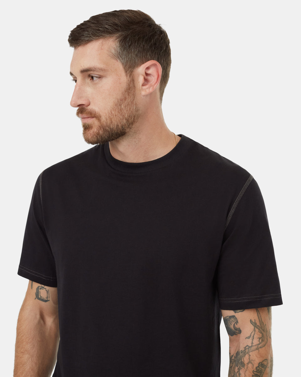 100% Organic Cotton Relaxed T-Shirt with Contrasting Seam Thread