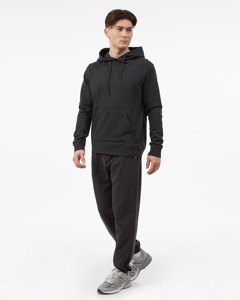 Breathable Lightweight Organic French Terry Seamed Relaxing Hoodie