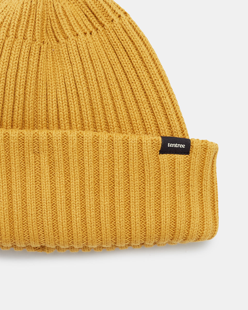 Double - Layered Short Ribbed Organic Cotton Beanie for Chilly Weather and Hair Taming