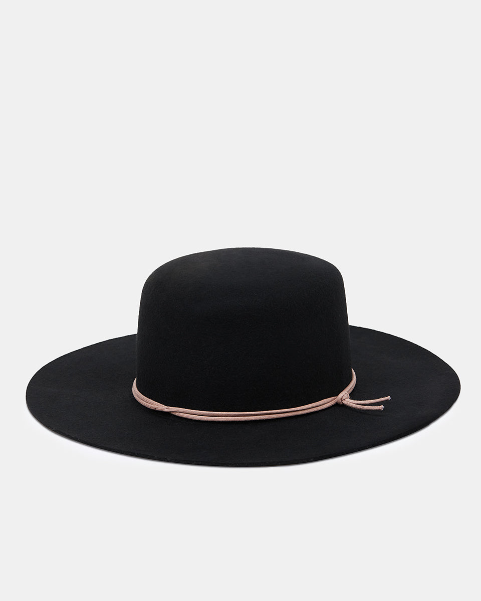 Sustainable 100% Recycled Wool Structured Harlow Boater Hat