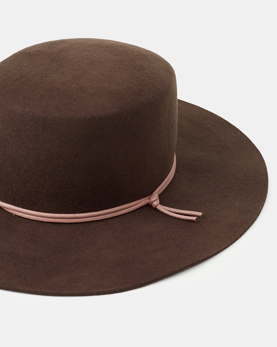 Sustainable Harlow Boater Style Recycled Wool Hat for Accessories