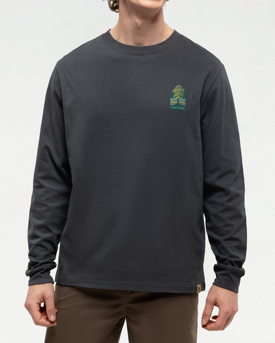 Soft and Comfortable Regenerative Organic Cotton Emerald Edge Long - Sleeve Top