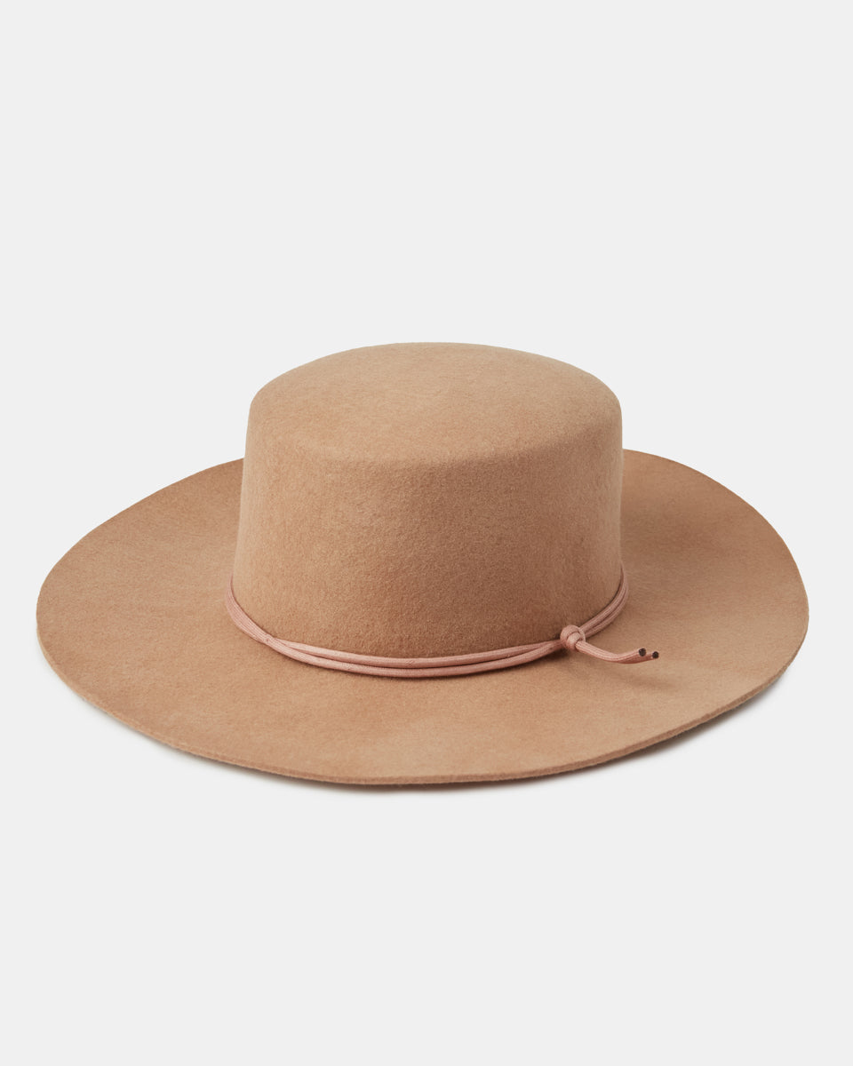 Eco-Friendly Harlow Structured Boater Hat Made from 100% Recycled Wool