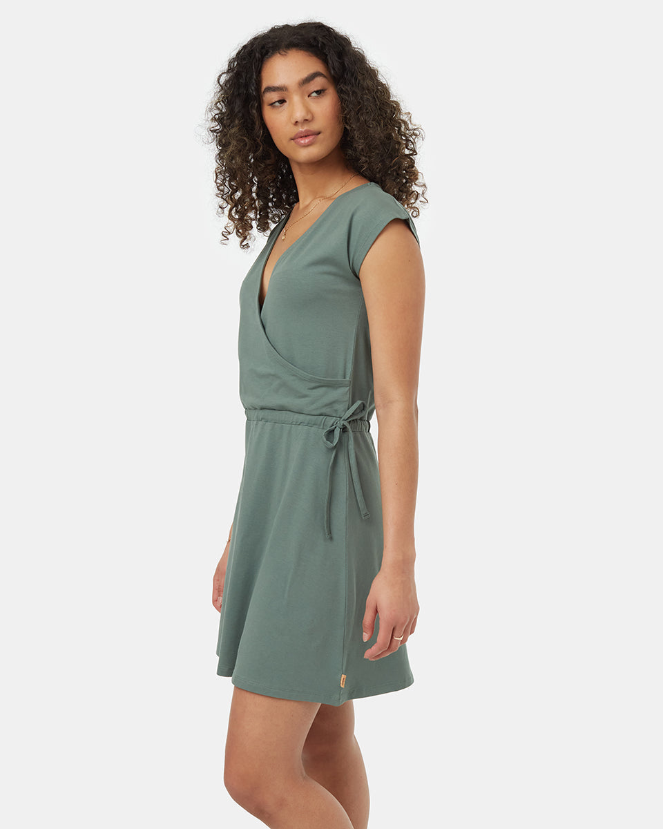 Ethically Made Summer Knit Wrap Dress for Women
