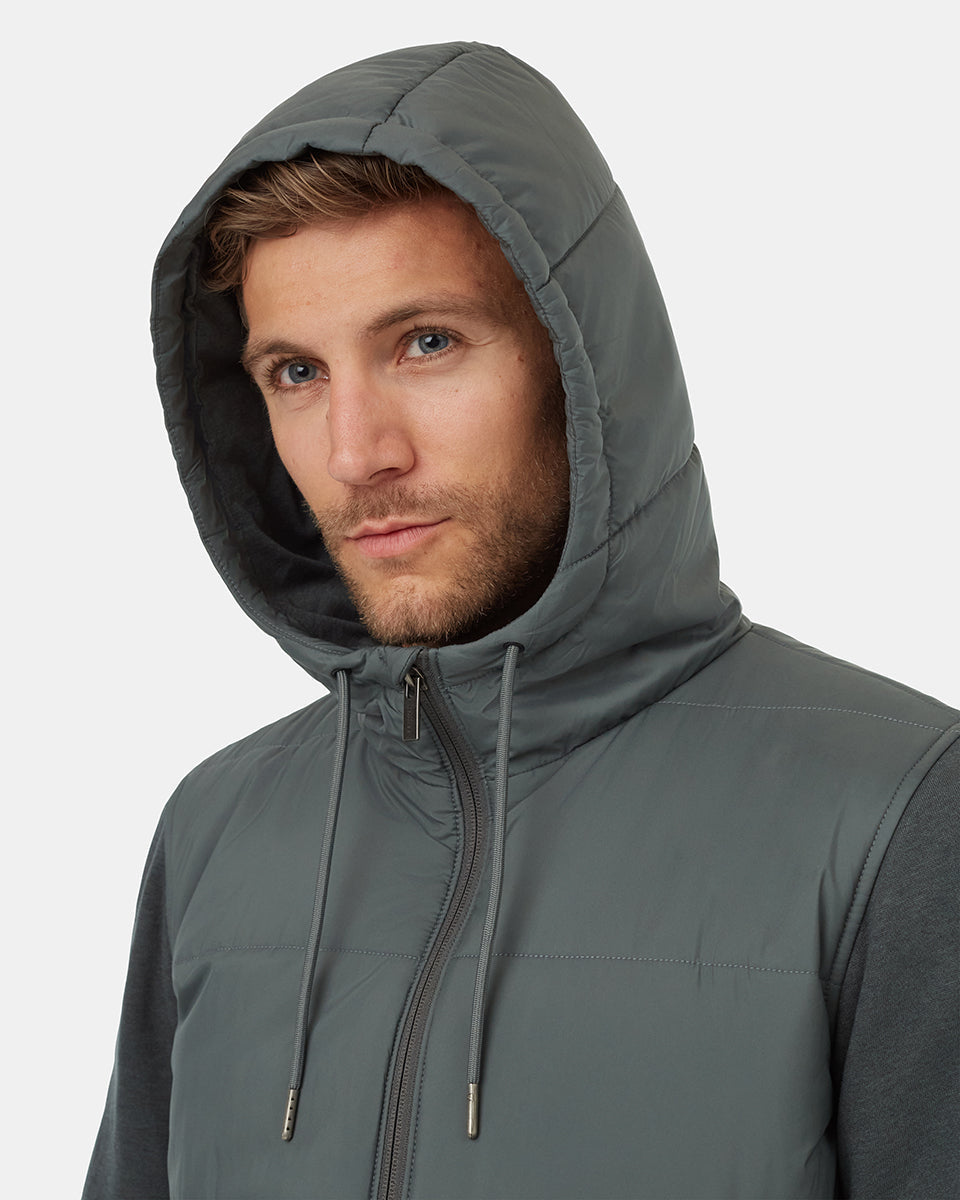 Coastal Lightweight Hybrid Insulated Hoodie for Transitional Weather