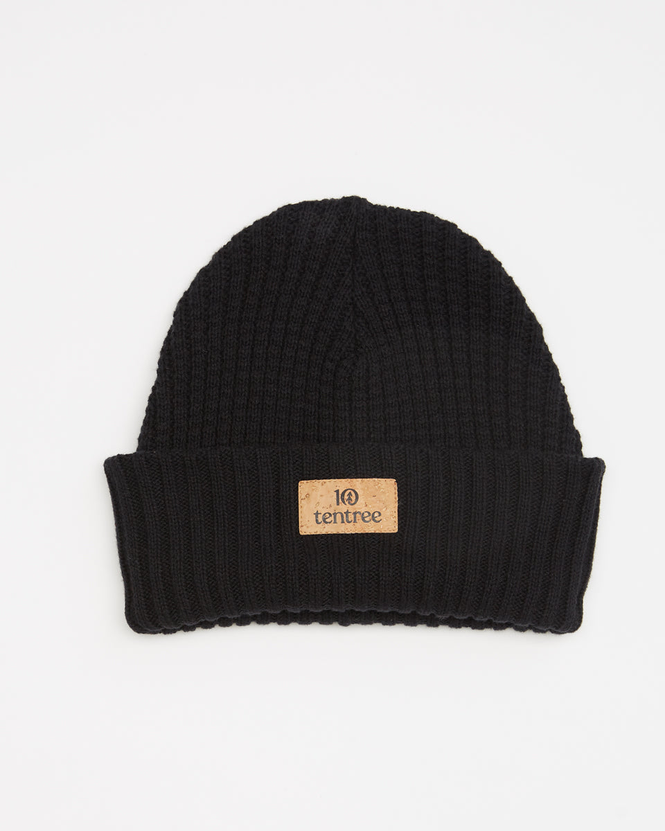 Breathable Organic Cotton Cork Patch Beanie for Cold Weather
