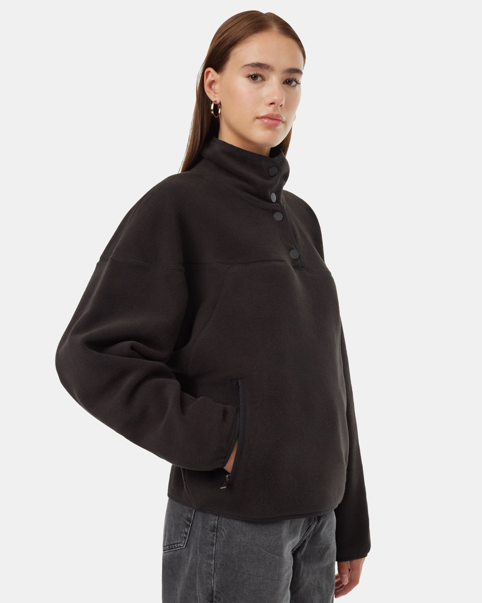 Lightweight Cozy Recycled 1/4 Snap MicroFleece