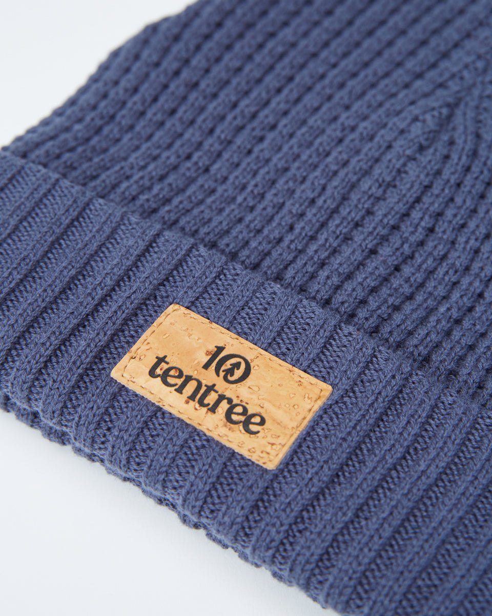Breathable Organic Cotton Cork Patch Winter Beanie