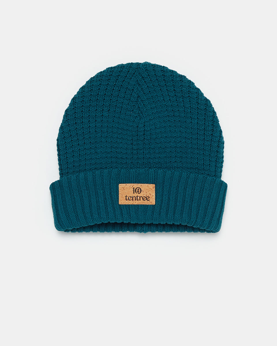 Breathable Organic Cotton Cork Patch Beanie for Cold Weather